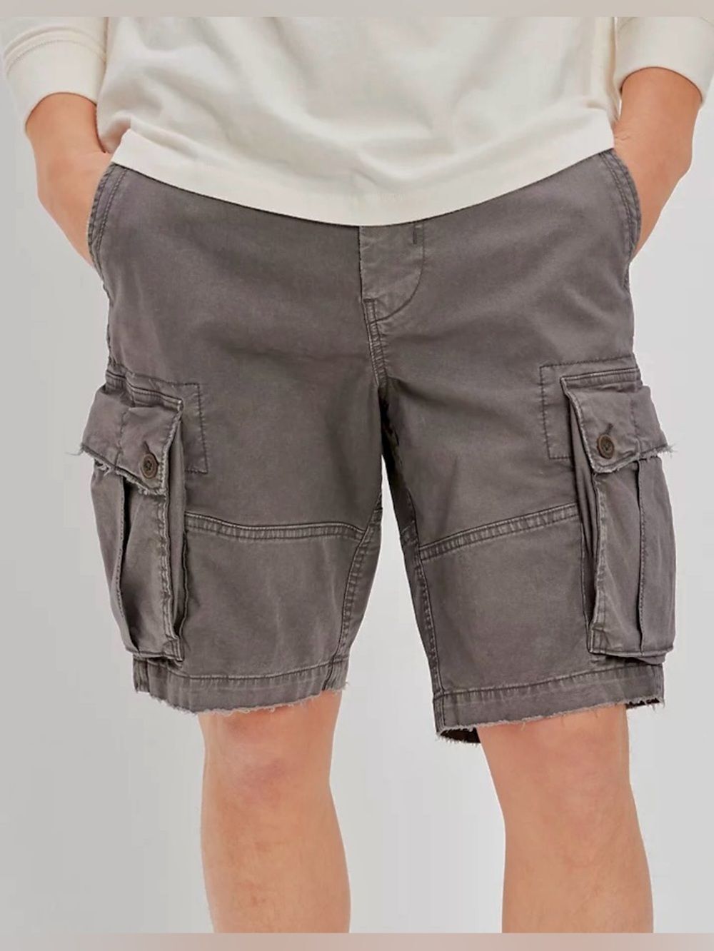 American Eagle Classic Fit Cargo Shorts Gray Men’s 34 Waist